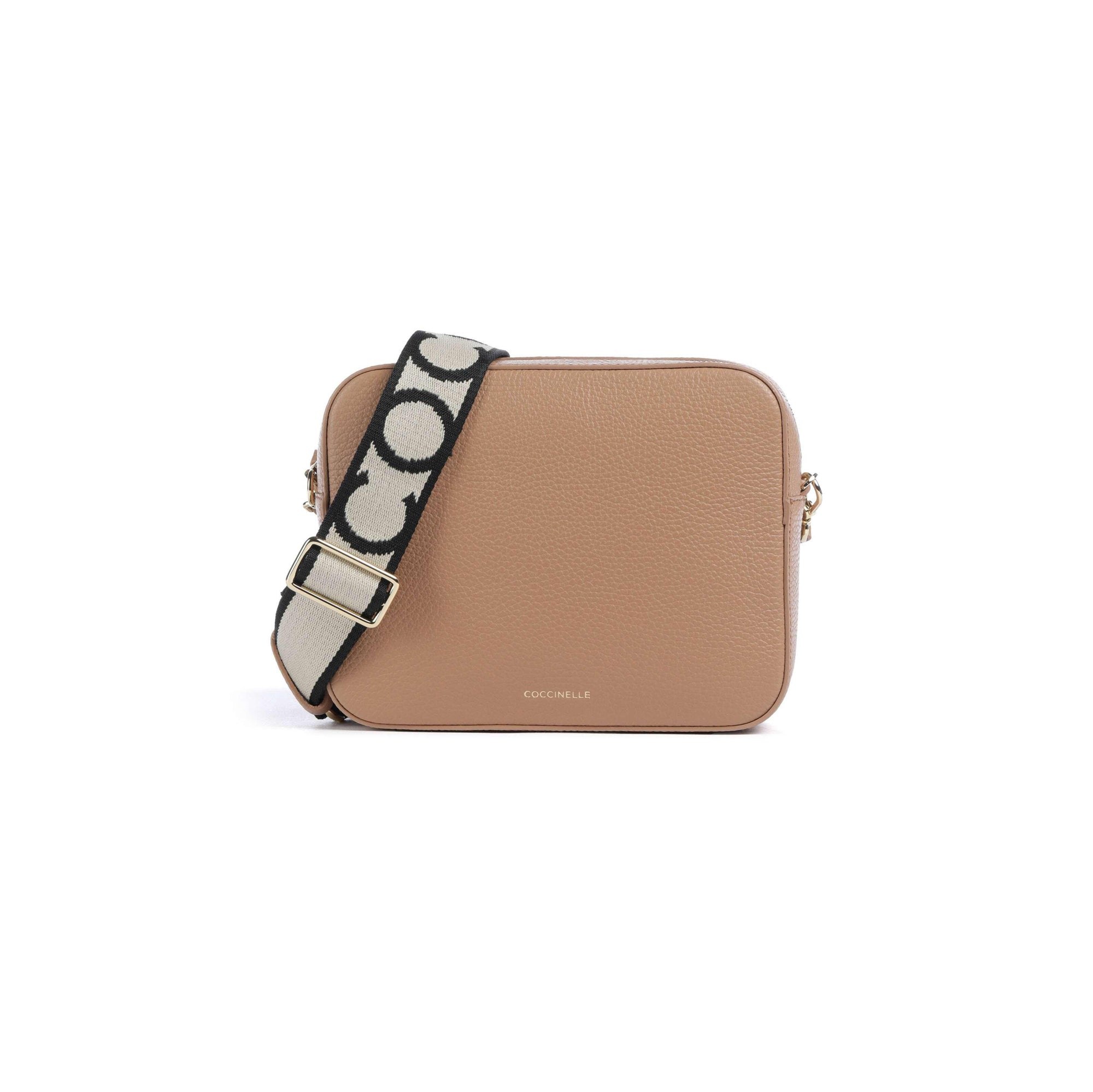 COCCINELLE Borsa Donna a Tracolla Marrone, In Vera Pelle, Tebe Large