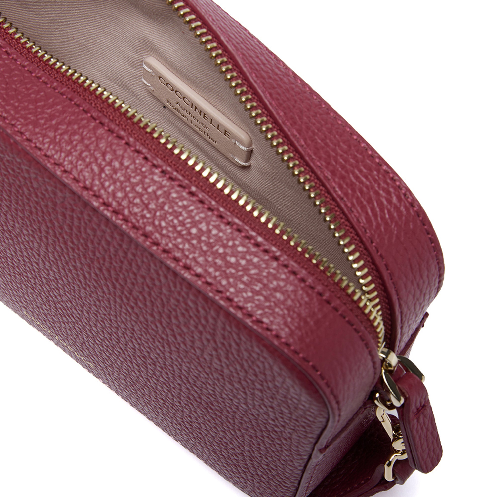 COCCINELLE Borsa Donna a Tracolla Rossa, In Vera Pelle, Tebe Large