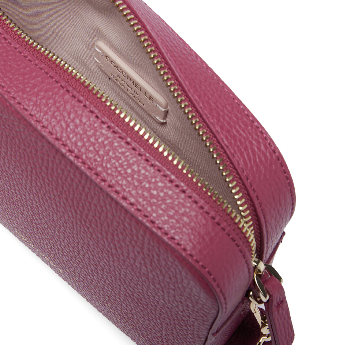 COCCINELLE Borsa Donna a Tracolla Rosa Antico, In Vera Pelle, Tebe Large