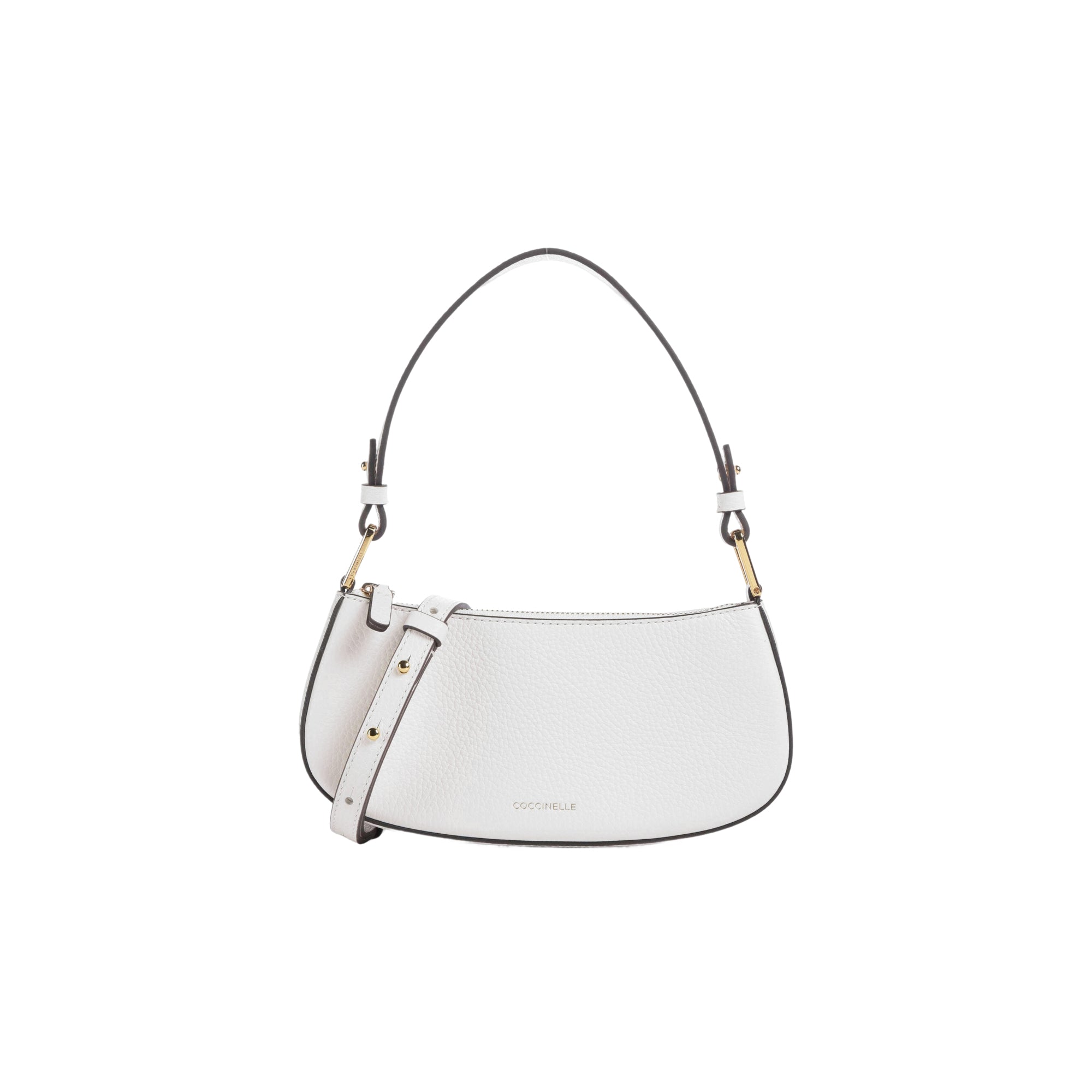 COCCINELLE Borsa Donna Hobo a Spalla Bianca, In Vera Pelle, Merveille