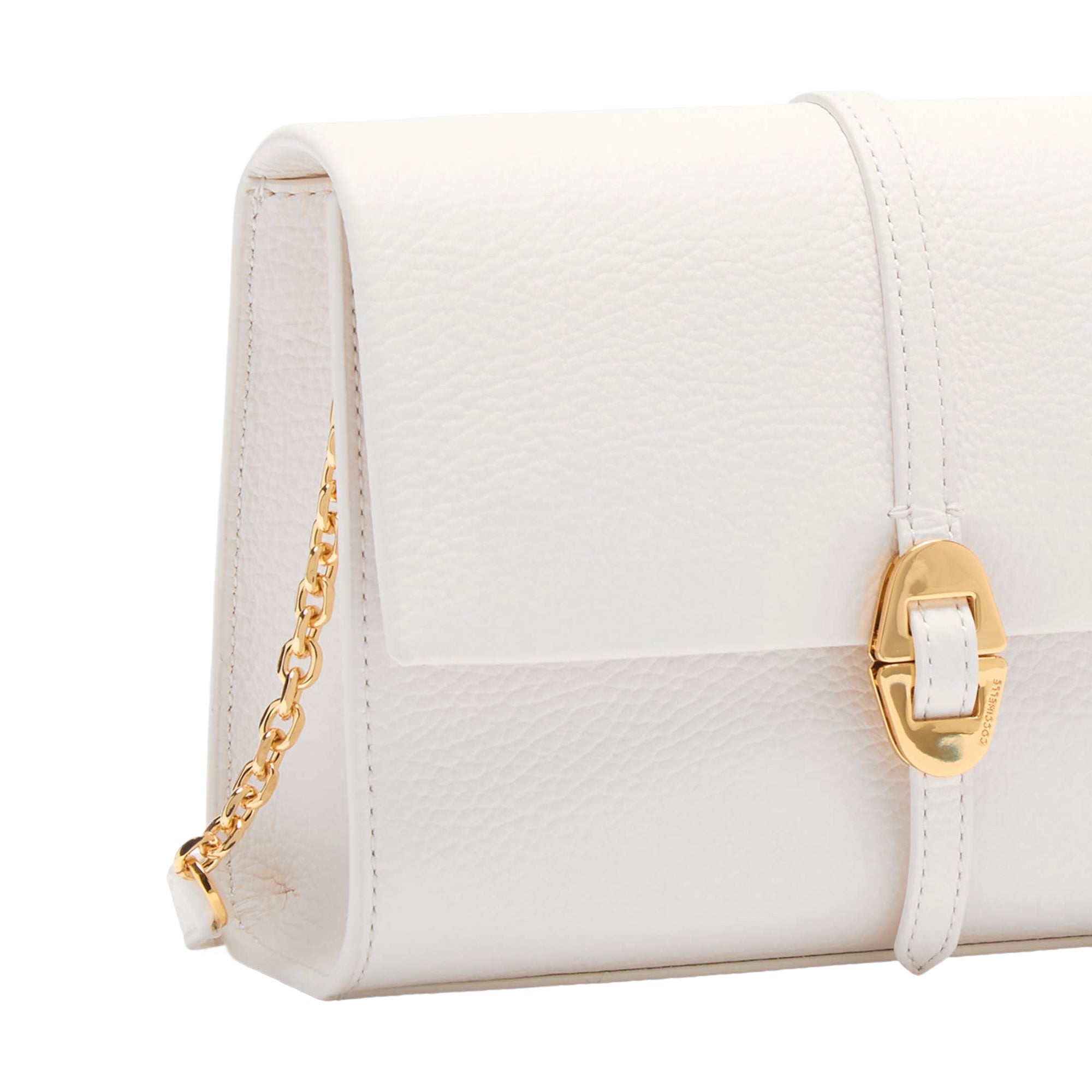 COCCINELLE Borsa Donna a Tracolla Bianca, In Vera Pelle, Dorian Mini