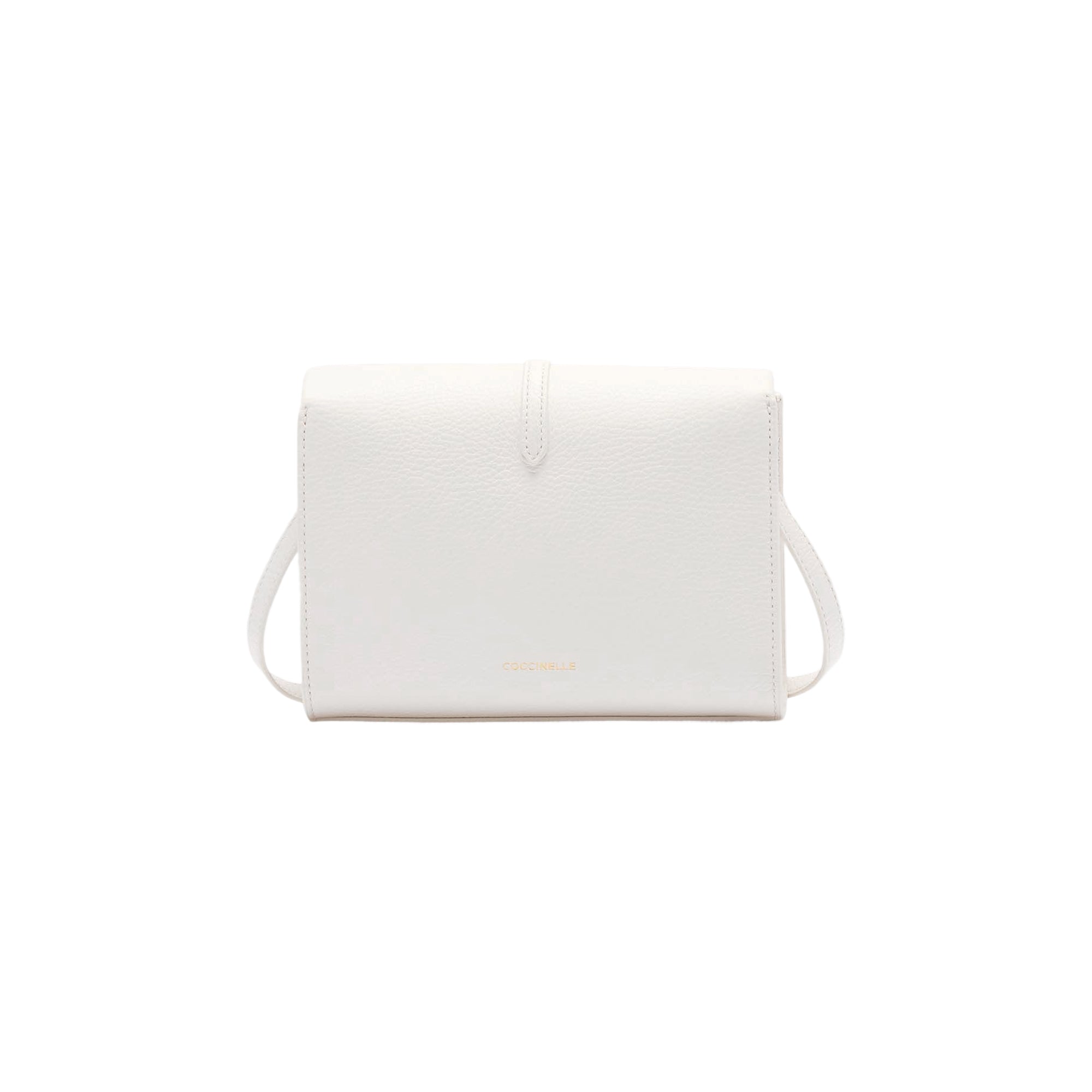 COCCINELLE Borsa Donna a Tracolla Bianca, In Vera Pelle, Dorian Mini
