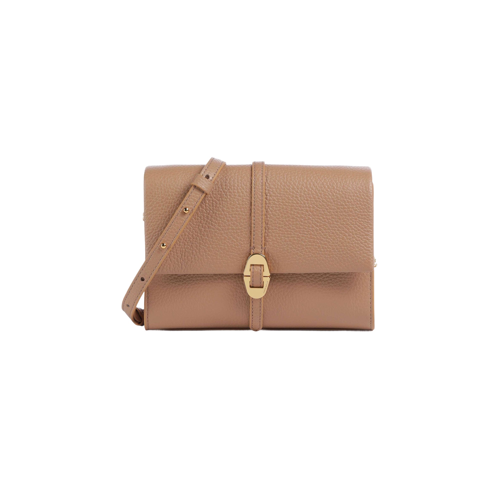 COCCINELLE Borsa Donna a Tracolla Marrone, In Vera Pelle, Dorian Mini