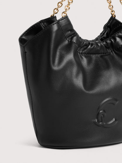 Coccinelle Borsa a Tracolla Pelle Donna Nera Logo Borse nero - vista 5
