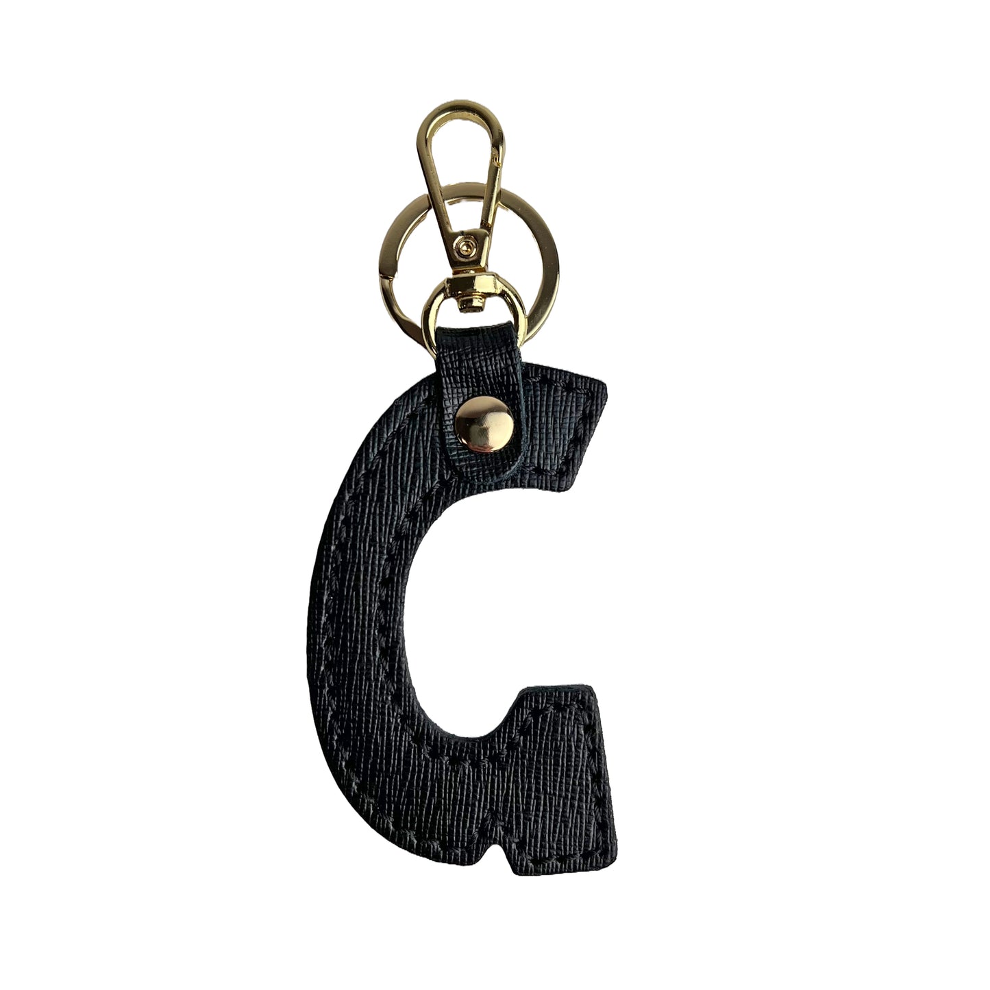 Portachiavi Lettera Donna e Uomo, In Vera Pelle Saffiano, Made in Italy Parubi Accessori - vista 7