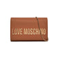 Borsa Donna Love Moschino con Tracolla a Catena e Logo Gold Borse Marrone - vista 7