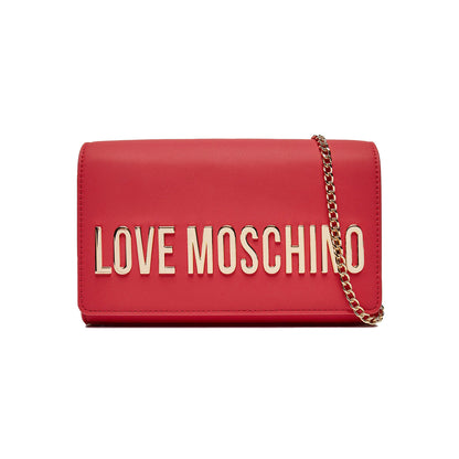 Borsa Donna Love Moschino con Tracolla a Catena e Logo Gold Borse Rosso - foto prodotto