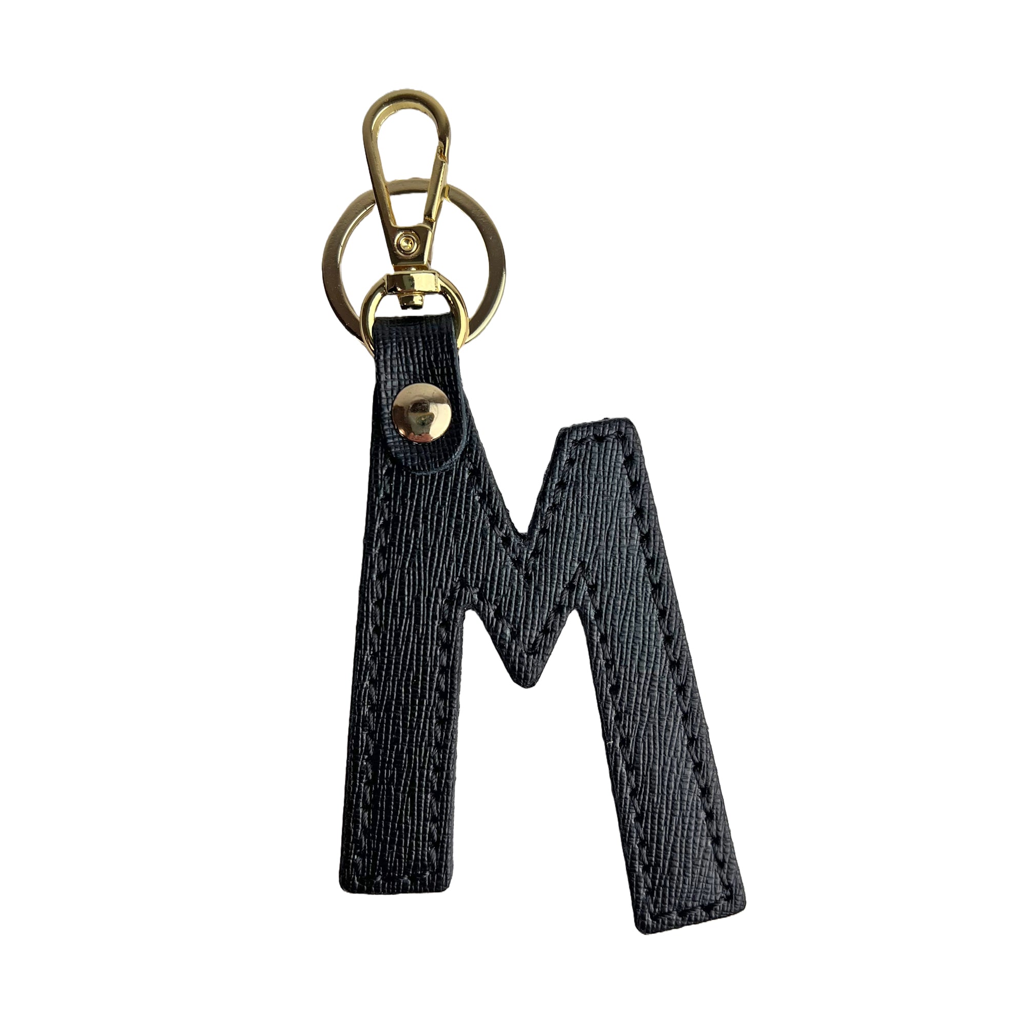 Portachiavi Lettera Donna e Uomo, In Vera Pelle Saffiano, Made in Italy Parubi Accessori - vista 12