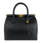 Borsa Donna a Mano con Tracolla, In Vera Pelle Morbida, Made in Italy, Modello Matilde Parubi Borse Nero - foto prodotto
