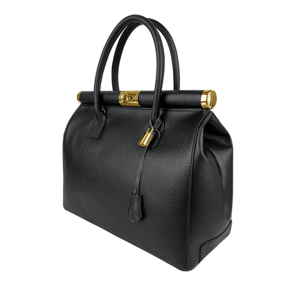 Borsa Donna a Mano con Tracolla, In Vera Pelle Morbida, Made in Italy, Modello Matilde Parubi Borse - vista 2
