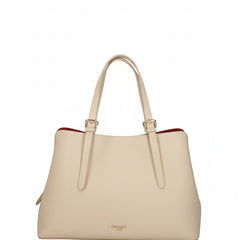 Twinset Bolso de Hombro Mujer Beige Logo