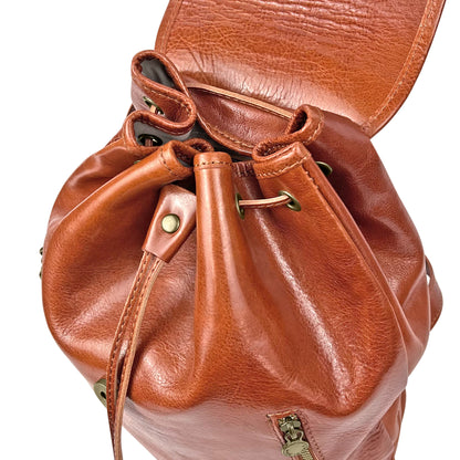Zaino Unisex Uomo e Donna, In Vera Pelle, Made in Italy, Modello Diana Parubi - vista 7