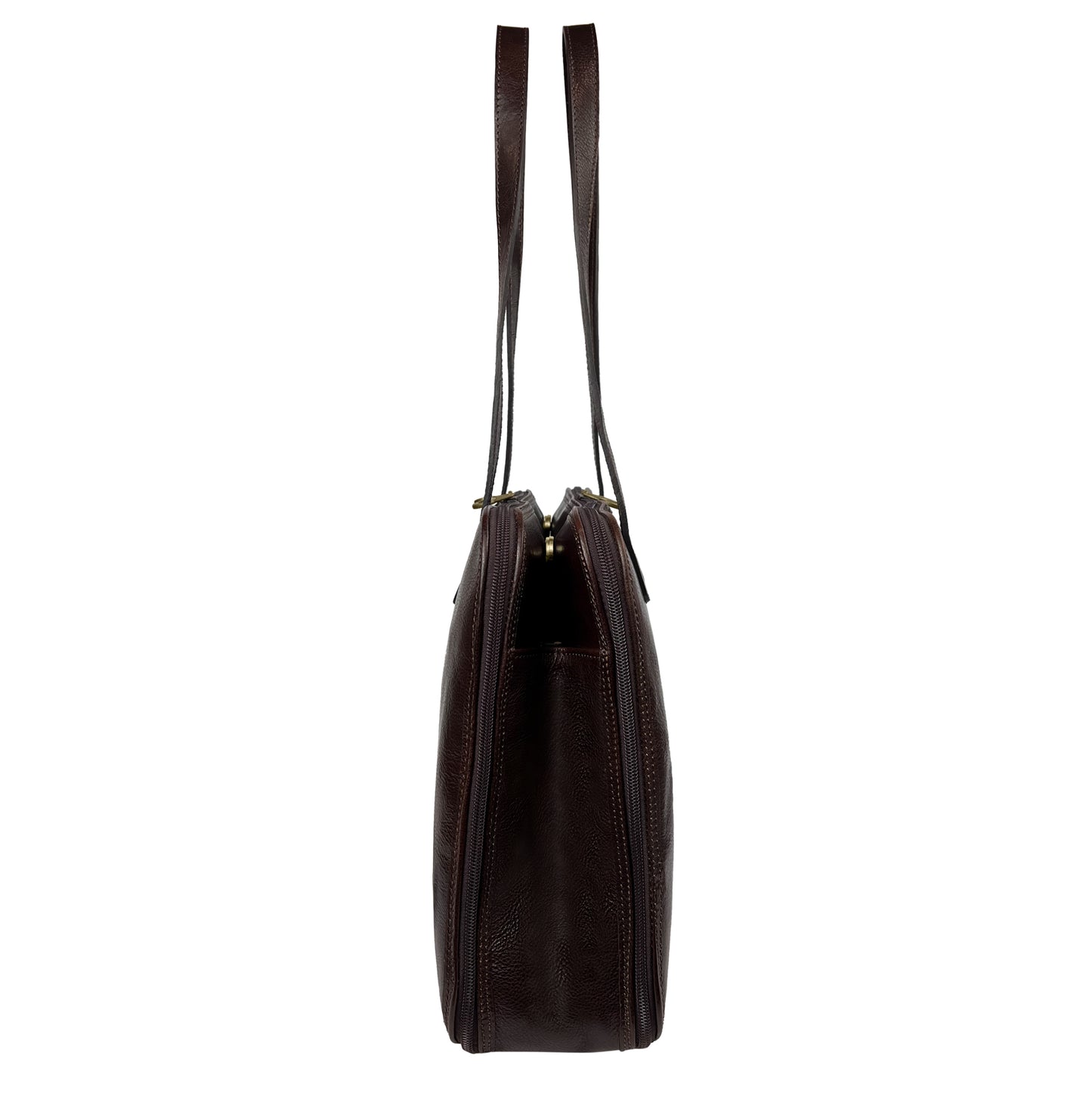 Borsa Donna a Spalla Portadocumenti, In Vera Pelle, Made in Italy, Modello Lia Parubi Borse - vista 3