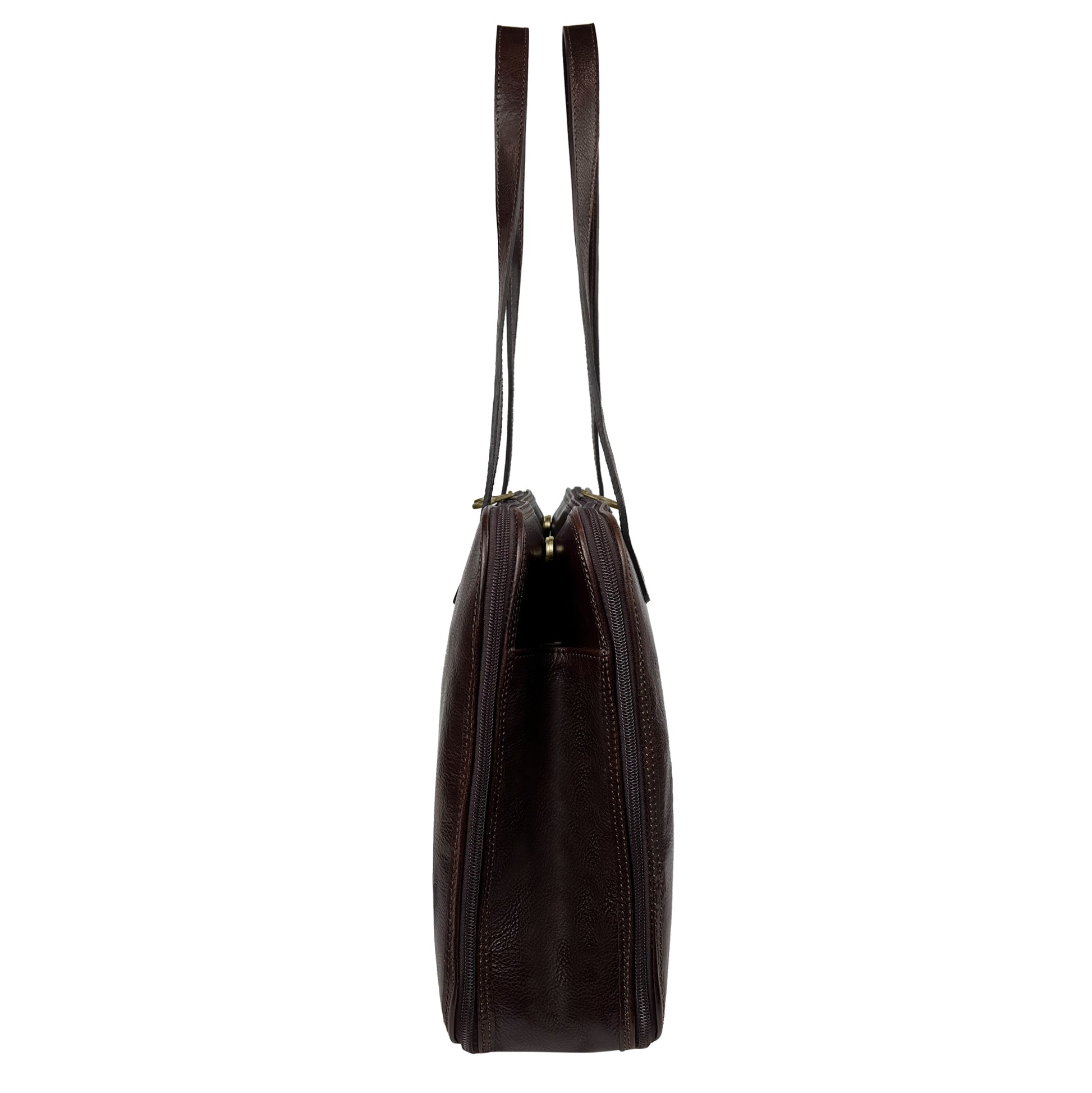 Borsa Donna a Spalla Portadocumenti, In Vera Pelle, Made in Italy, Modello Lia Parubi Borse - vista 3