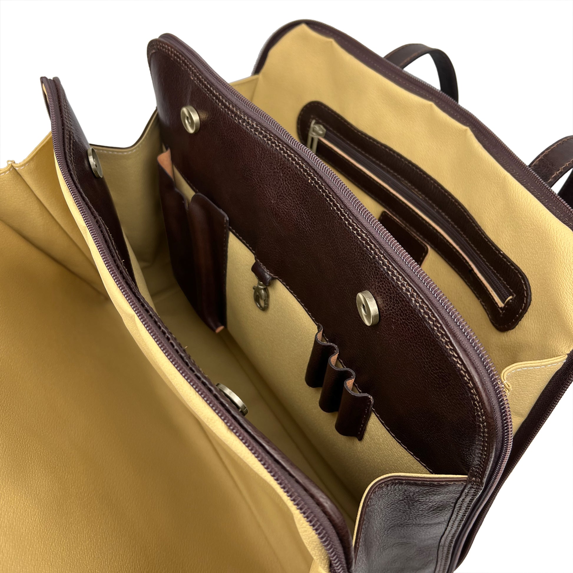 Borsa Donna a Spalla Portadocumenti, In Vera Pelle, Made in Italy, Modello Lia Parubi Borse - vista 7