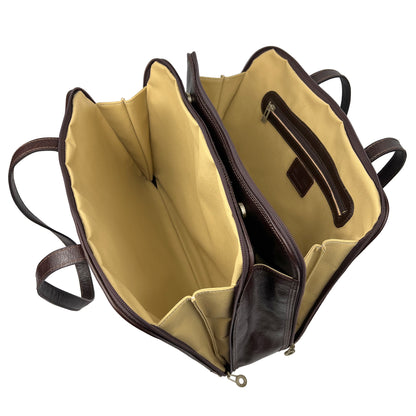 Borsa Donna a Spalla Portadocumenti, In Vera Pelle, Made in Italy, Modello Lia Parubi Borse - vista 8