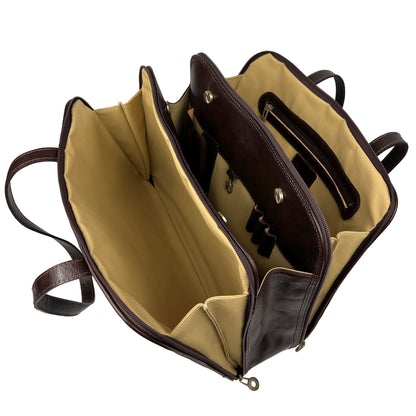 Borsa Donna a Spalla Portadocumenti, In Vera Pelle, Made in Italy, Modello Lia Parubi Borse - vista 6