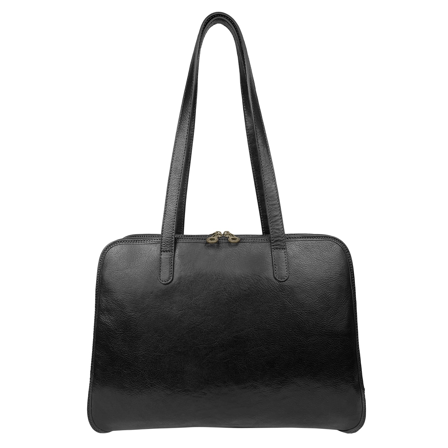 Borsa Donna a Spalla Portadocumenti, In Vera Pelle, Made in Italy, Modello Lia Parubi Borse Nero - vista 10
