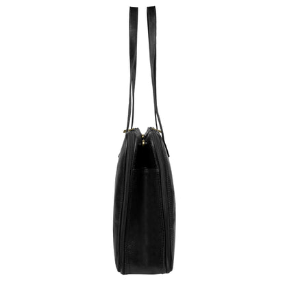 Borsa Donna a Spalla Portadocumenti, In Vera Pelle, Made in Italy, Modello Lia Parubi Borse - vista 12