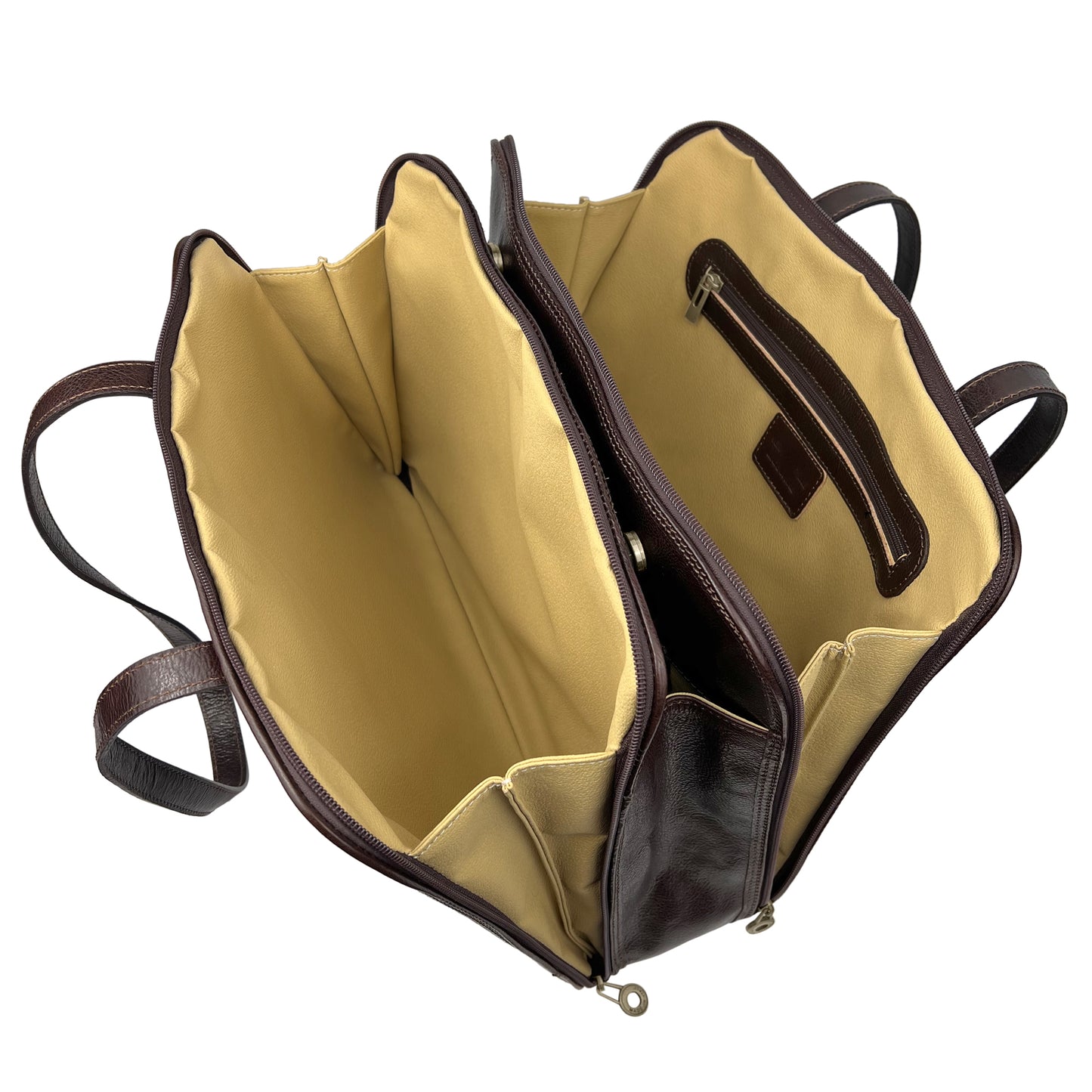 Borsa Donna a Spalla Portadocumenti, In Vera Pelle, Made in Italy, Modello Lia Parubi Borse - vista 16