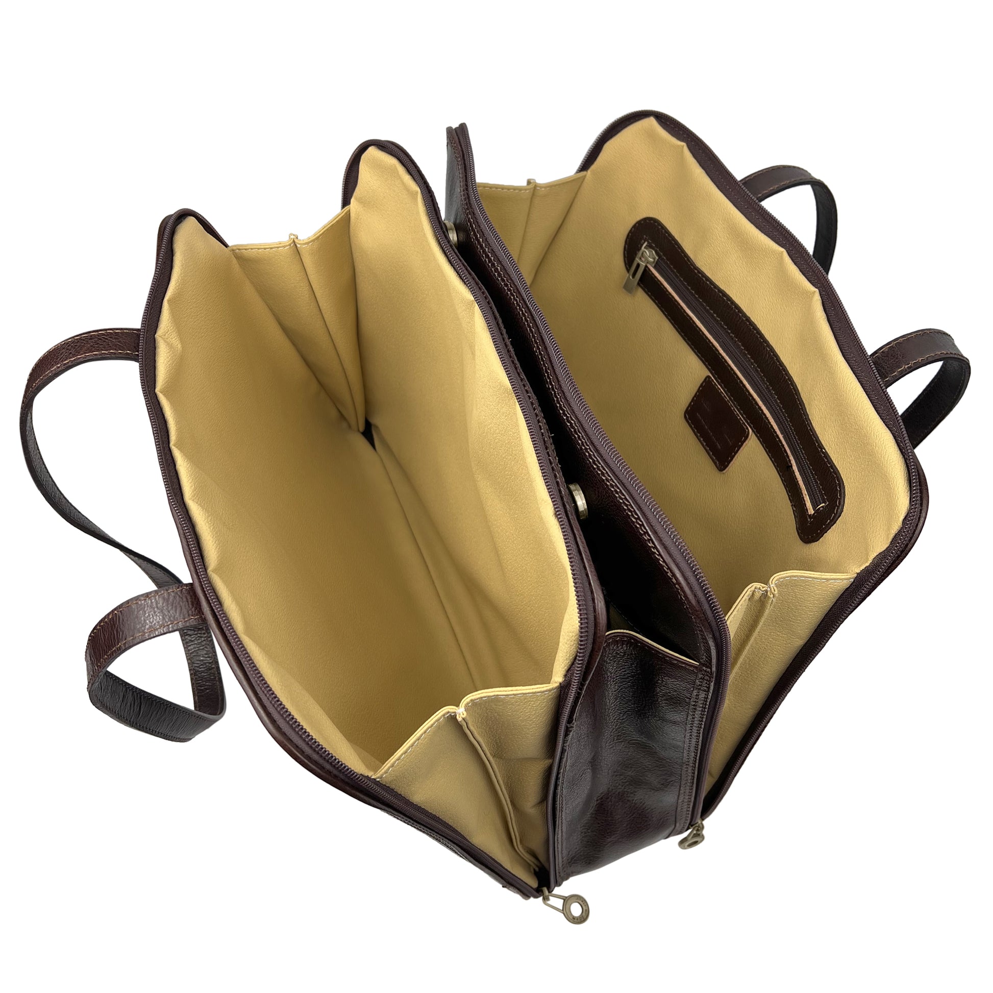 Borsa Donna a Spalla Portadocumenti, In Vera Pelle, Made in Italy, Modello Lia Parubi Borse - vista 16