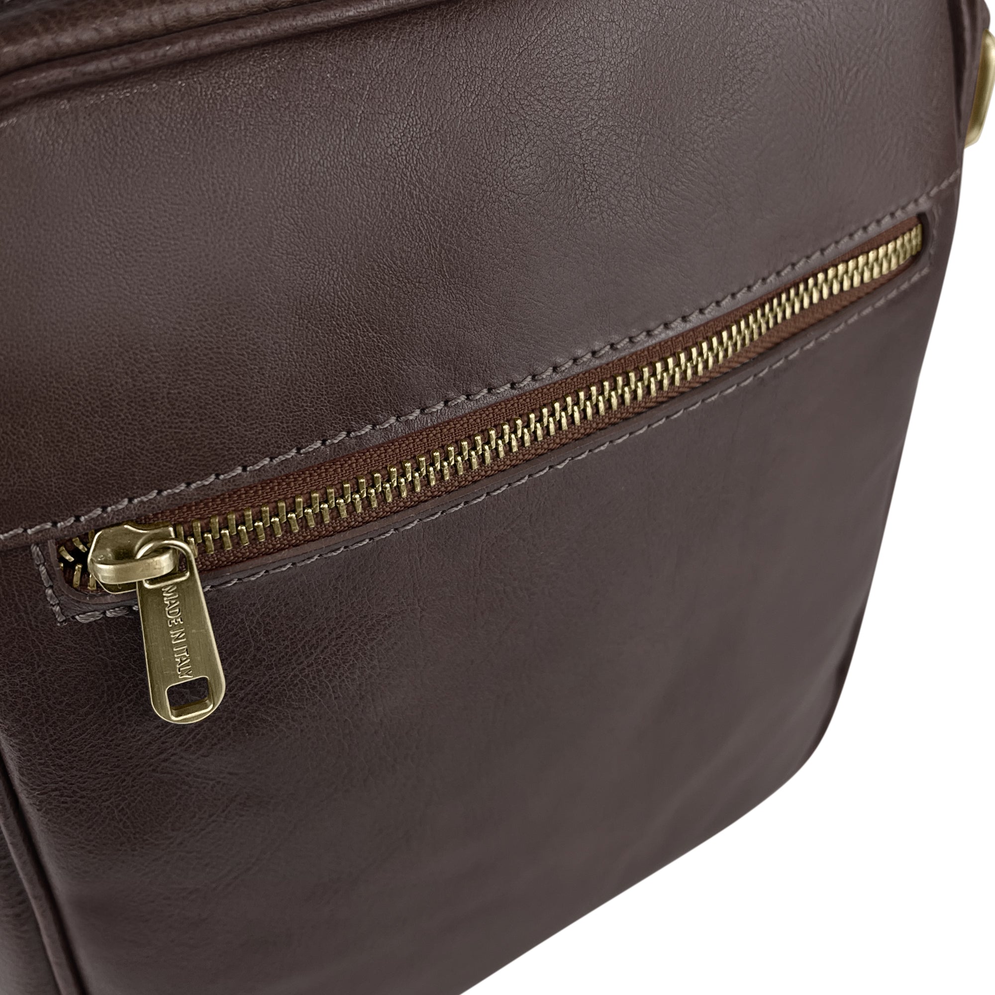 Sac pour homme, en cuir véritable, Made in Italy, modèle Corsaro