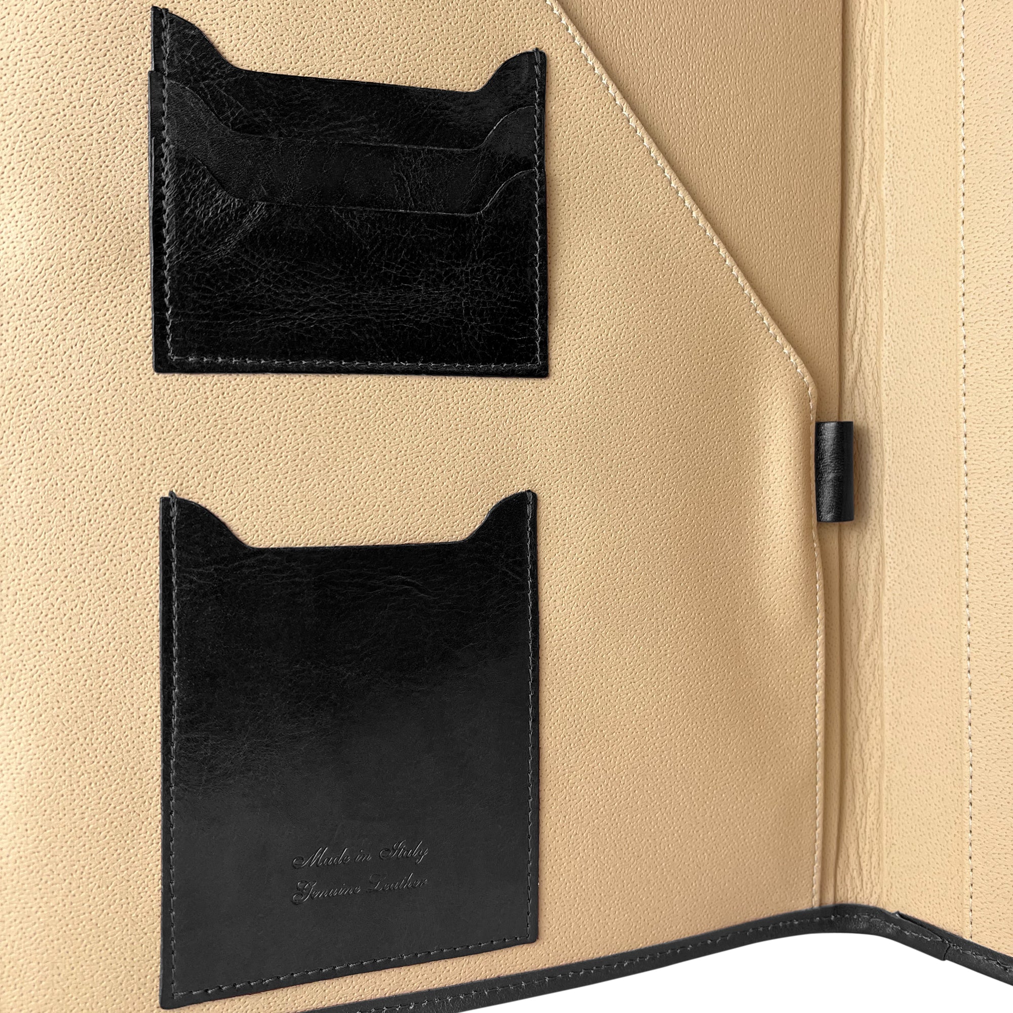 Porte-documents, en cuir véritable, Made in Italy, modèle Torino