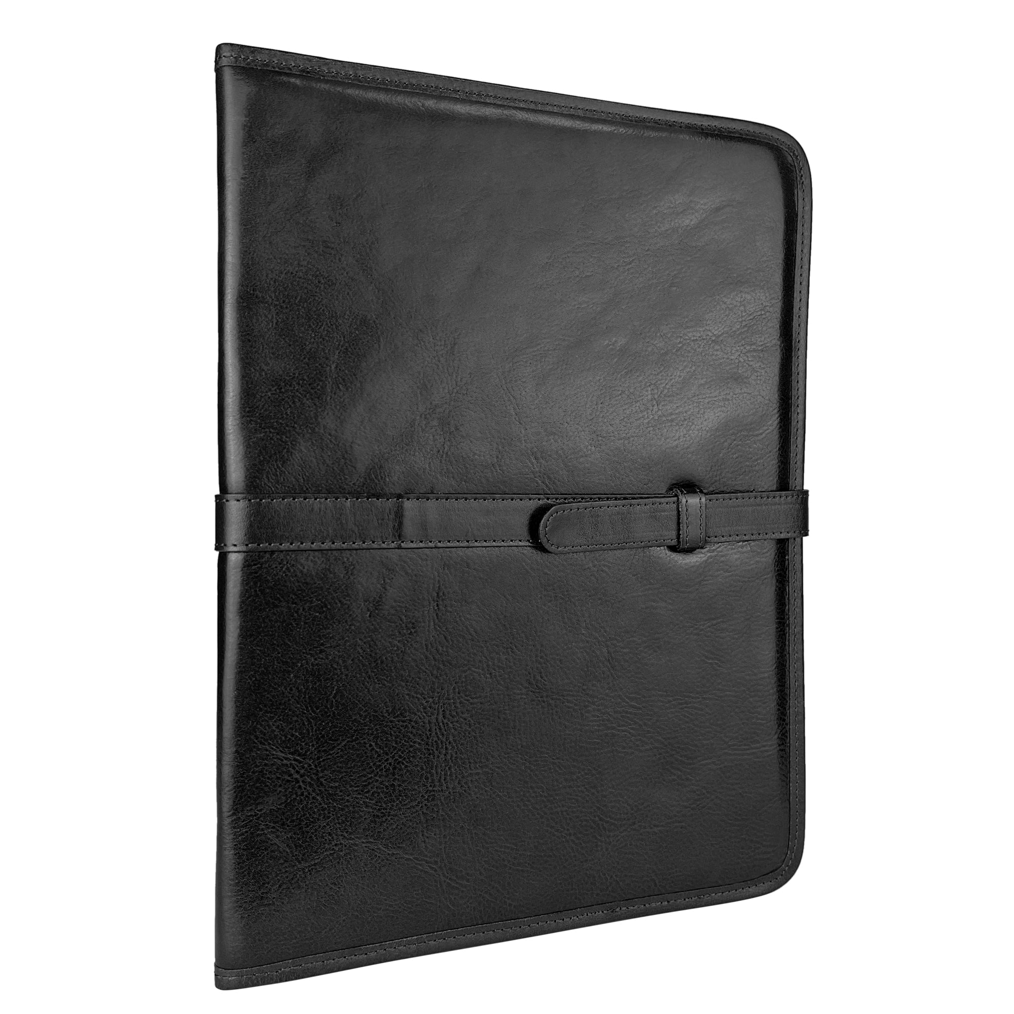 Porte-documents, en cuir véritable, Made in Italy, modèle Milano