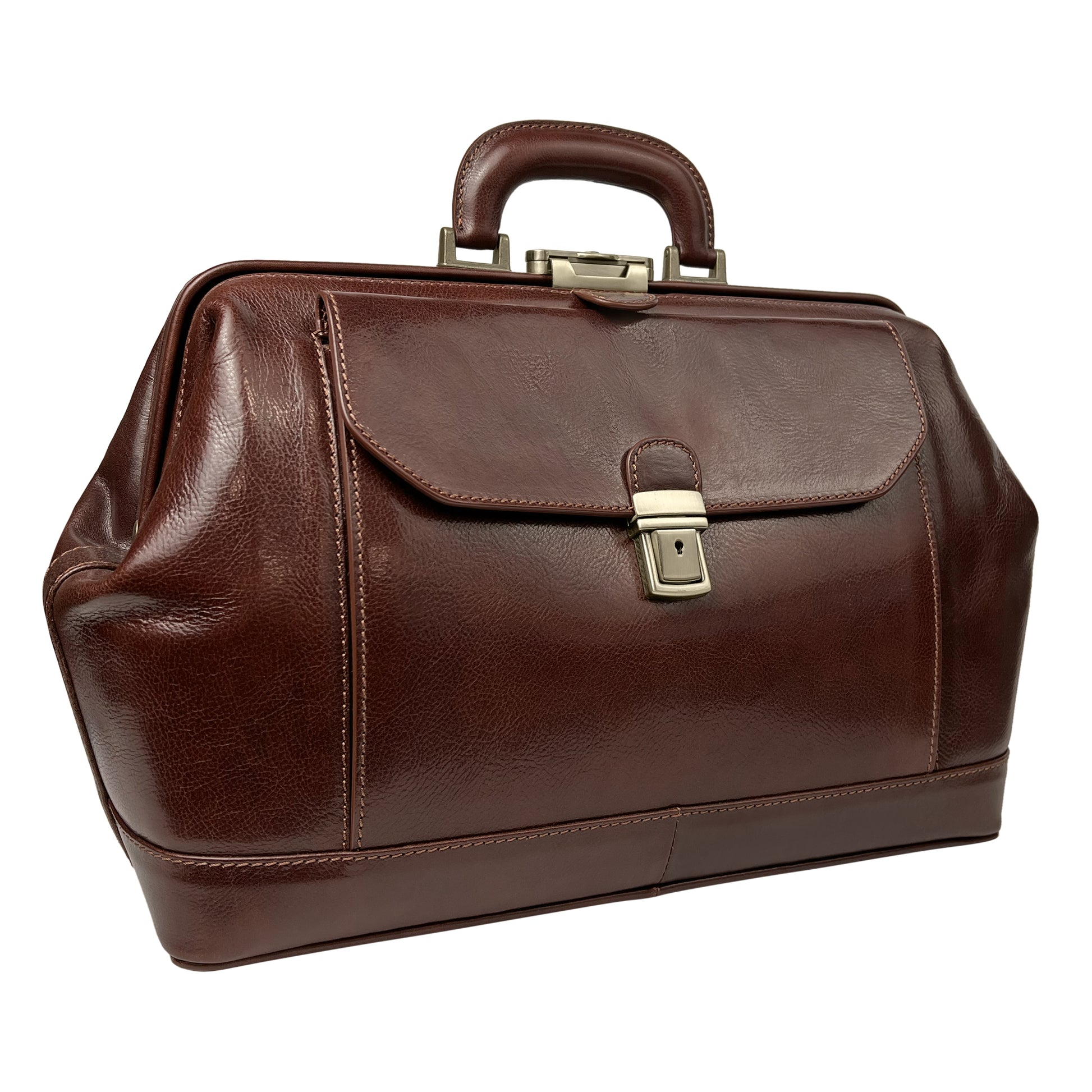 Borsa Da Medico Uomo e Donna, In Vera Pelle, Made in Italy, Modello Amedeo Parubi Borse - vista 2