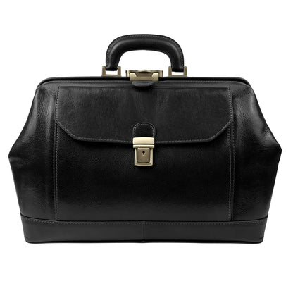 Borsa Da Medico Uomo e Donna, In Vera Pelle, Made in Italy, Modello Amedeo Parubi Borse Nero - vista 11