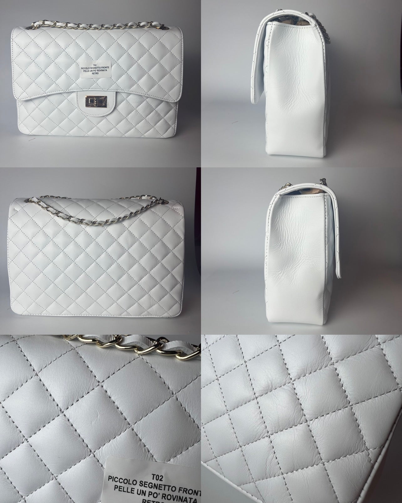 Bolso Grande de Cuero Acolchado para Mujer - Hecho en Italia - Modelo Vivienne