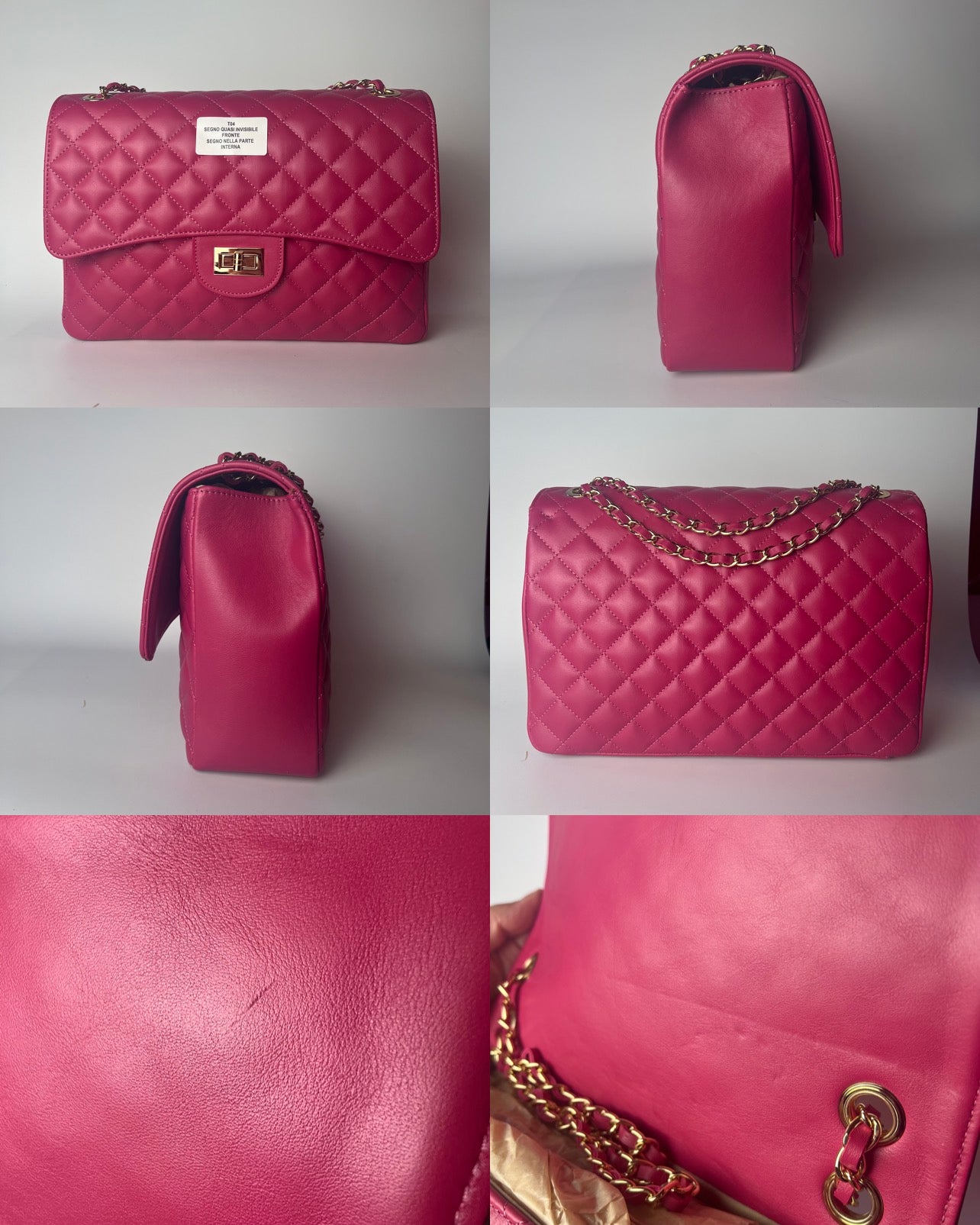 Bolso Grande de Cuero Acolchado para Mujer - Hecho en Italia - Modelo Vivienne