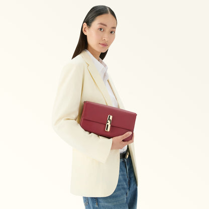 Furla Borsa Donna Rossa Tracolla Pelle Iride Logo Borse rosso - vista 7