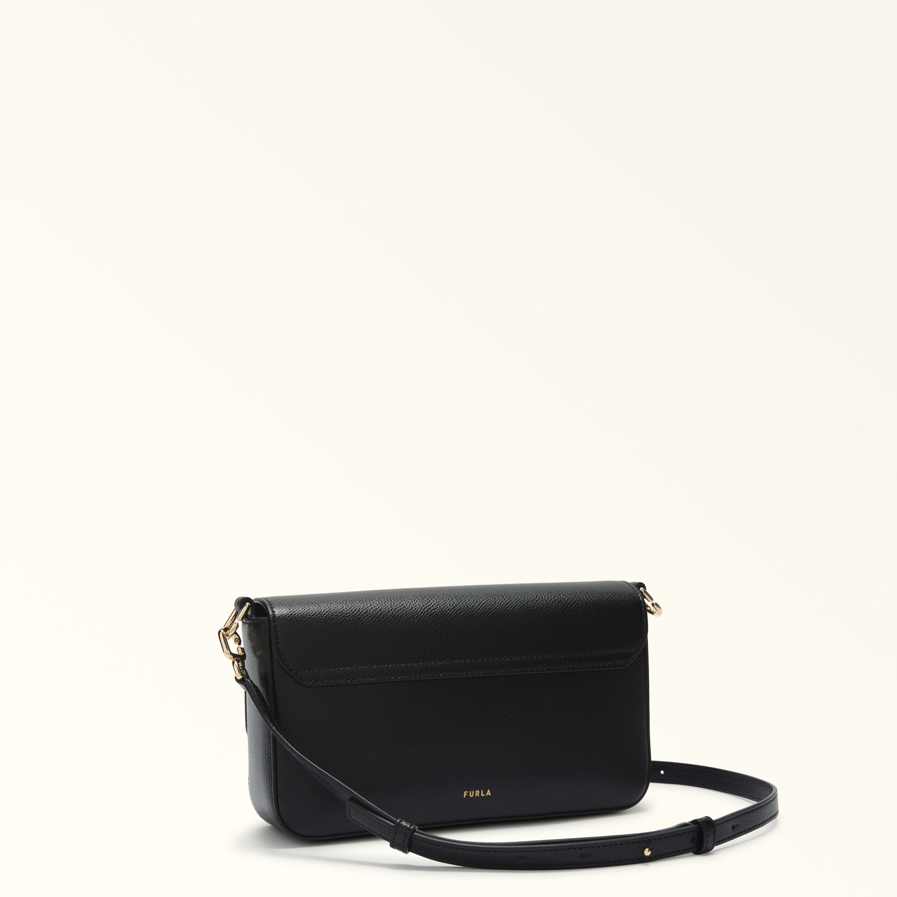 Furla Sac Femme Noir Bandoulière Cuir Iride Logo