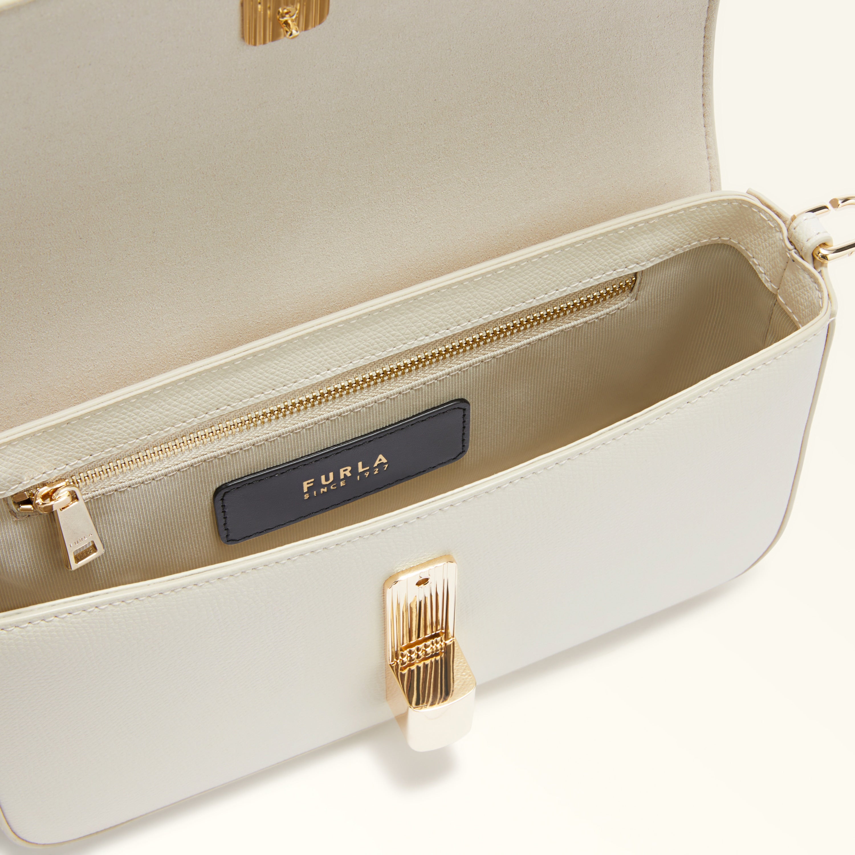 Furla Sac Femme Blanc Bandoulière Cuir Iride Logo