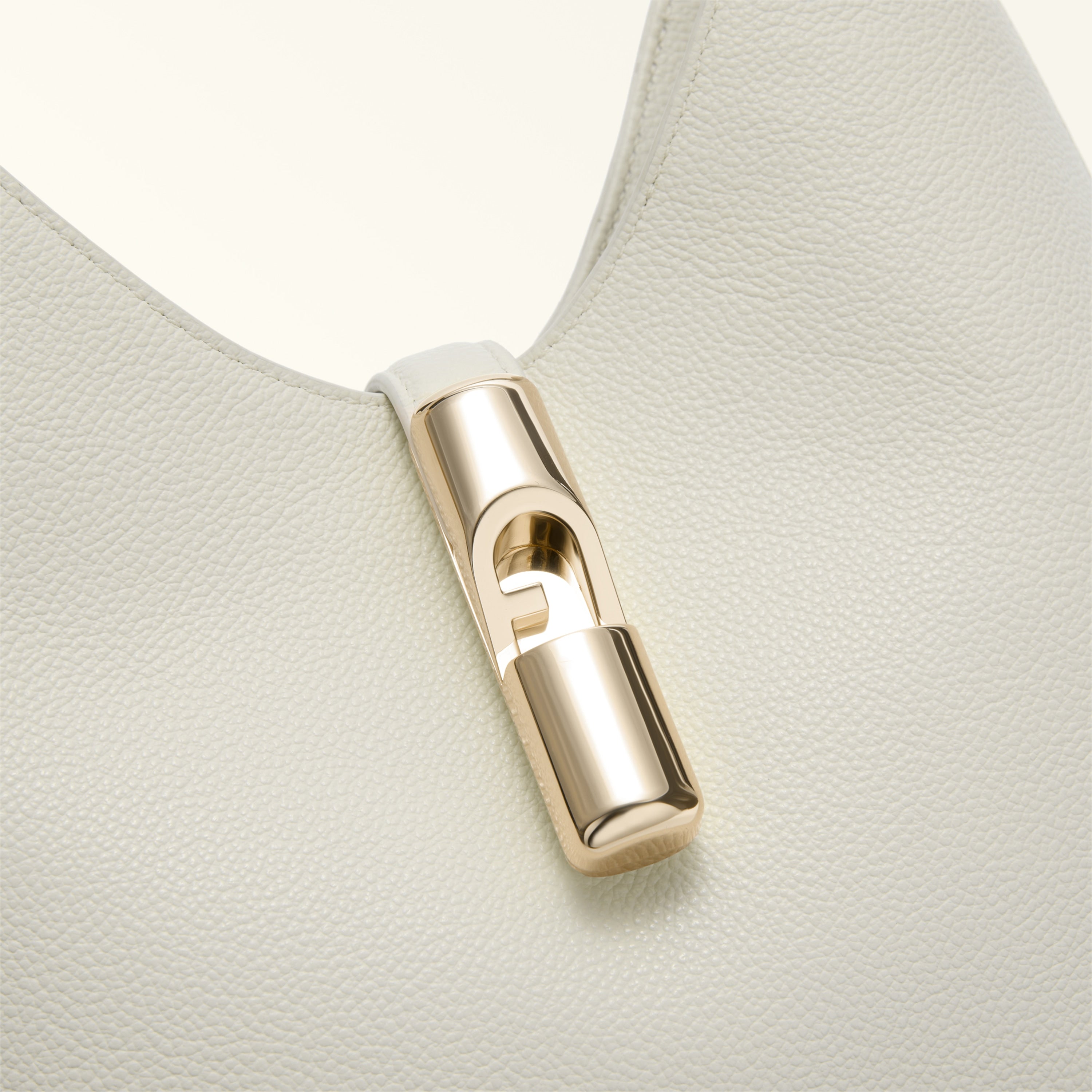 Furla Borsa a Spalla Pelle Donna Beige Logo