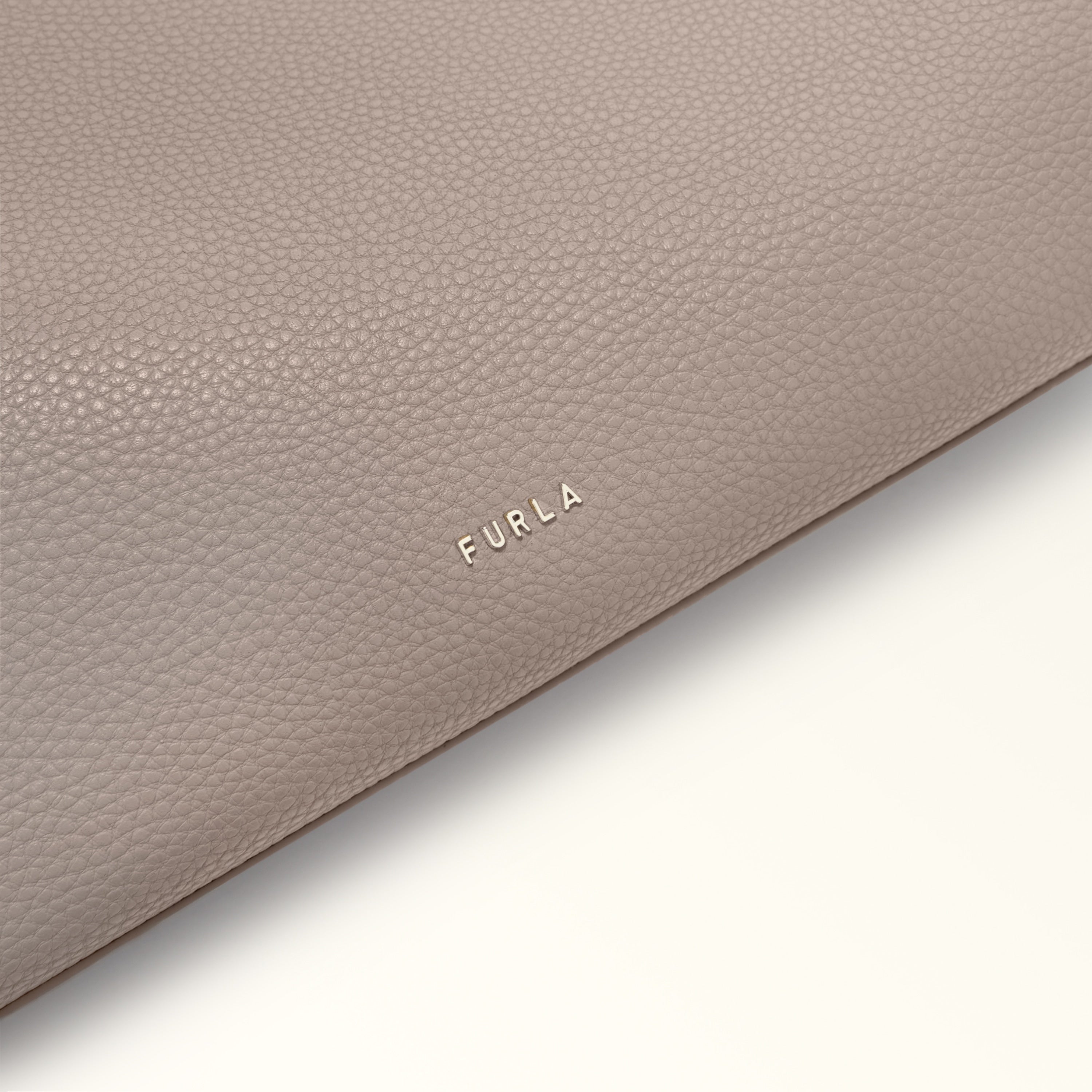 Furla Sac à épaule Femme Beige Cuir Ava Logo