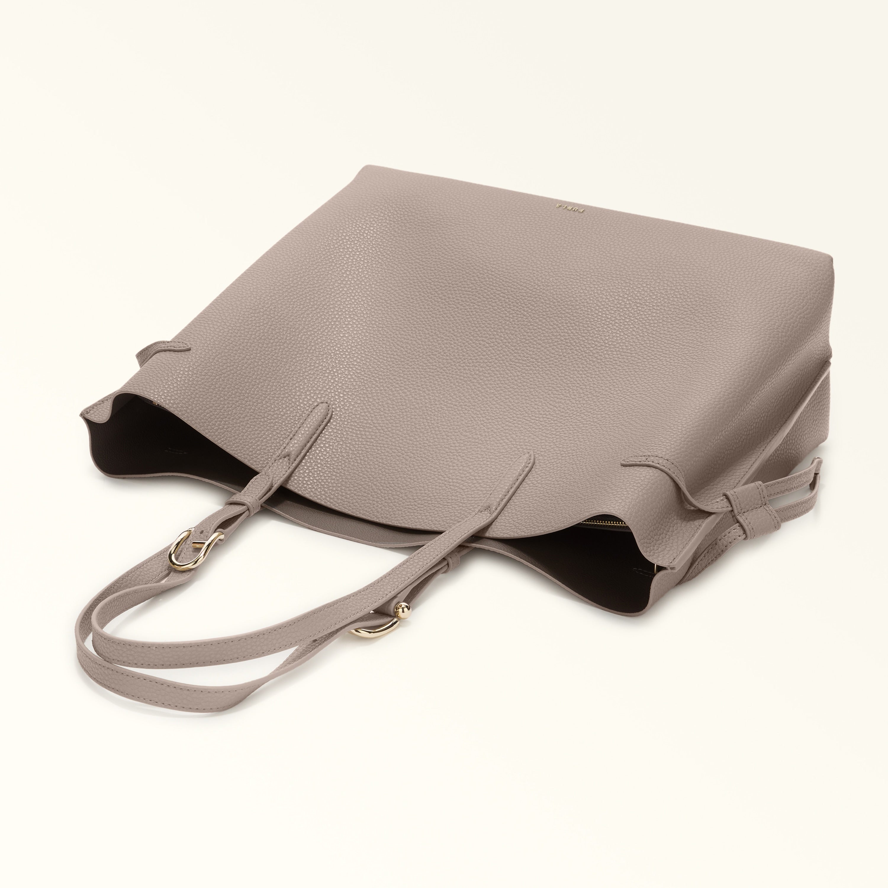Furla Sac à épaule Femme Beige Cuir Ava Logo
