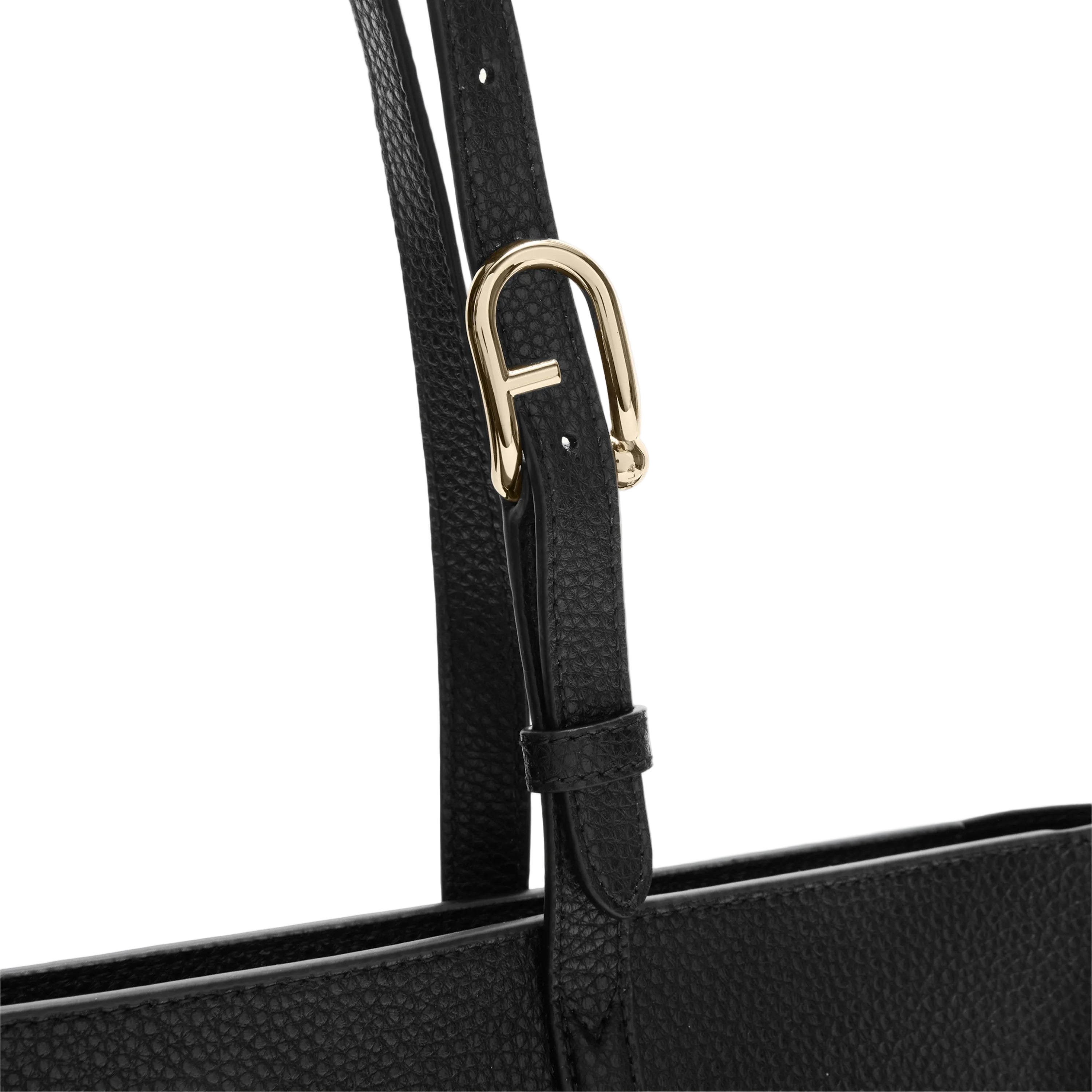 Furla Sac à épaule Femme Noir Cuir Ava Tote Logo