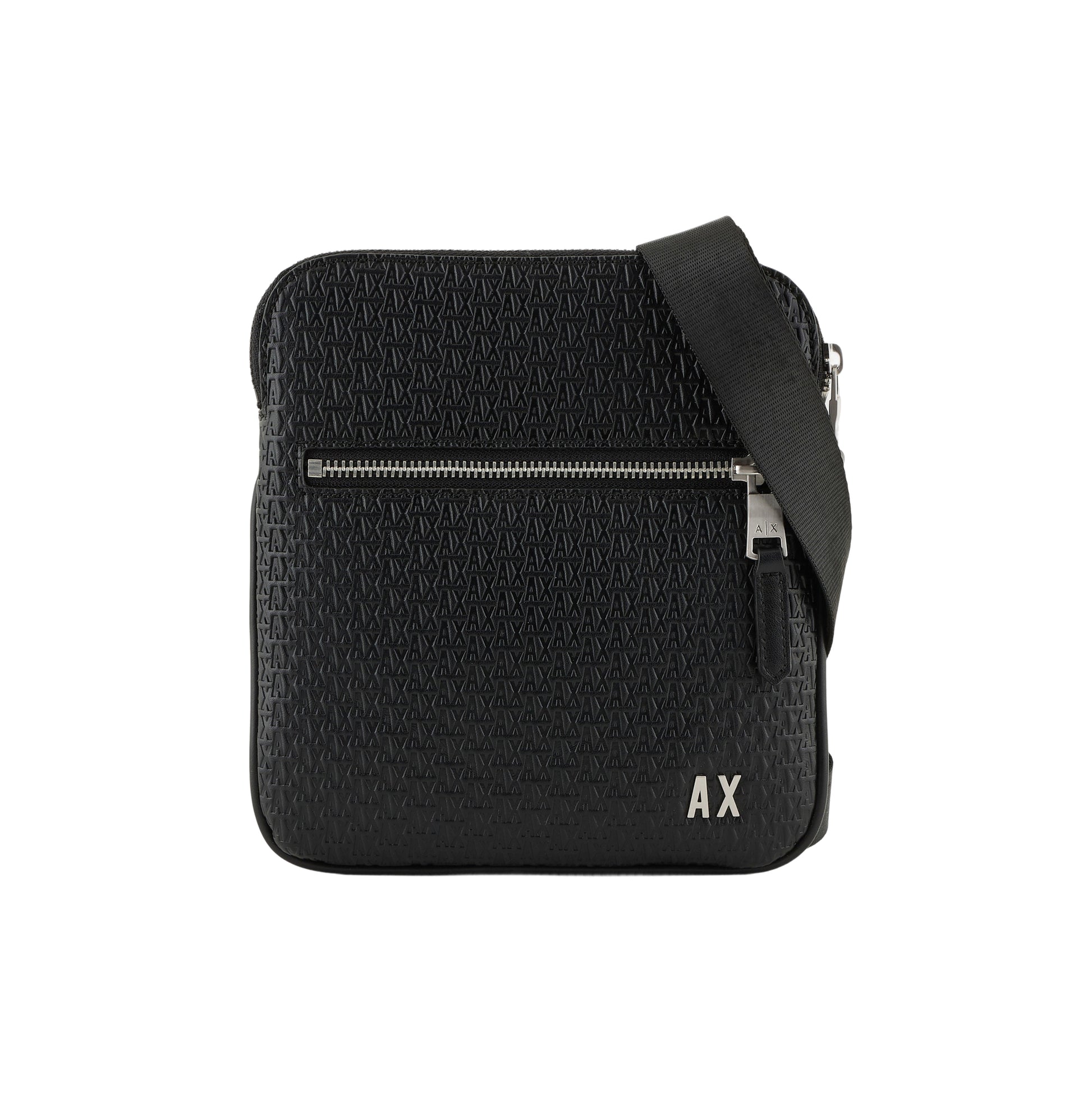 Borsello Uomo a Tracolla Armani Exchange Logo Rilievo Nero - foto prodotto
