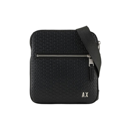Borsello Uomo a Tracolla Armani Exchange Logo Rilievo Nero - foto prodotto