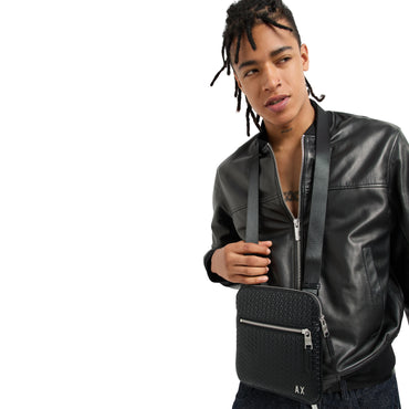 Borsello Uomo a Tracolla Armani Exchange Logo Rilievo - vista 2