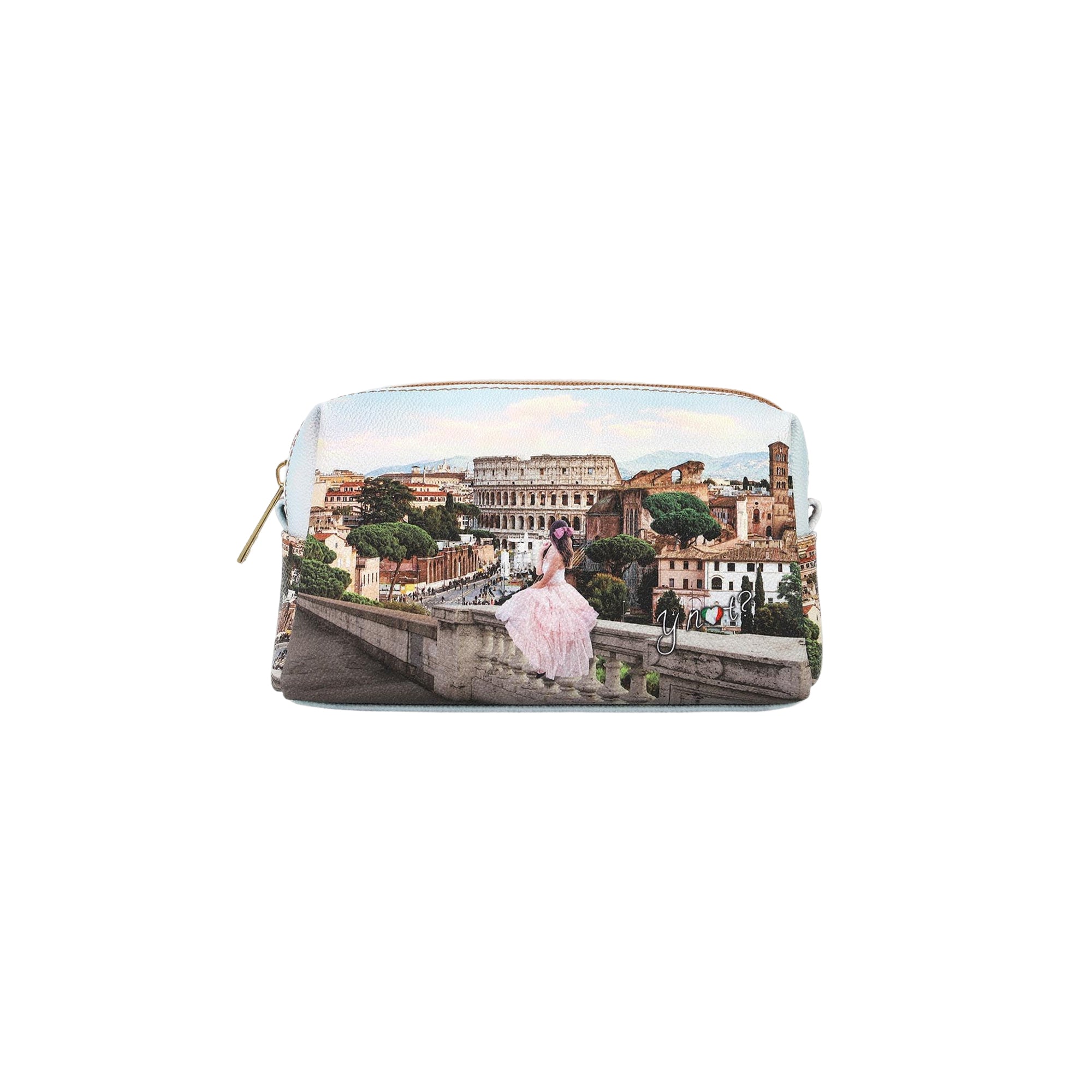 Beauty Case Donna Ynot? Yes Bag Stampa Città con Zip