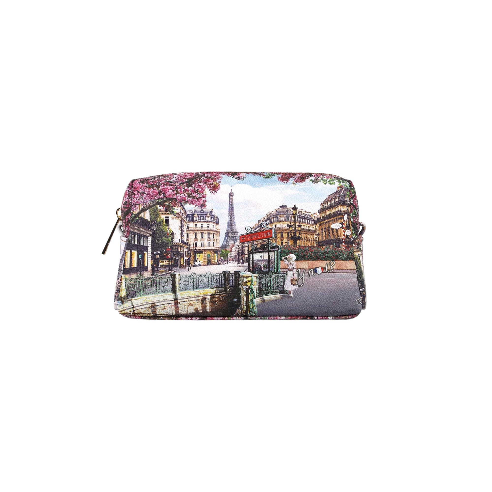 Beauty Case Donna Ynot? Yes Bag Stampa Città con Zip