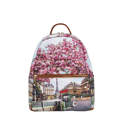 Zaino Donna Ynot? Yes Bag con Stampa Città e Tasche Zip - vista 5