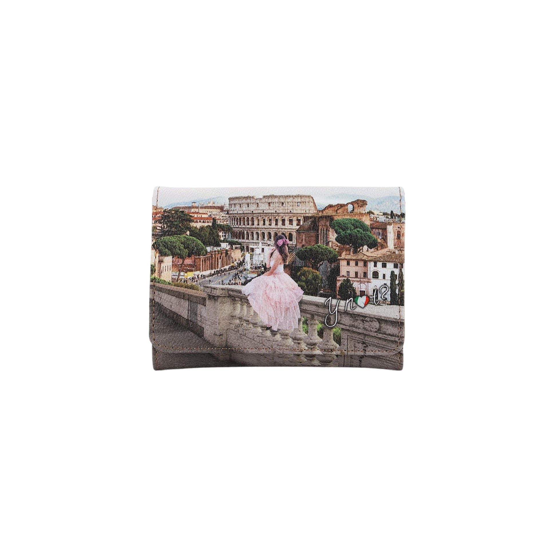 Portafoglio Donna XS Ynot? YES546S5 Stampa Città con Zip e Patta - foto prodotto