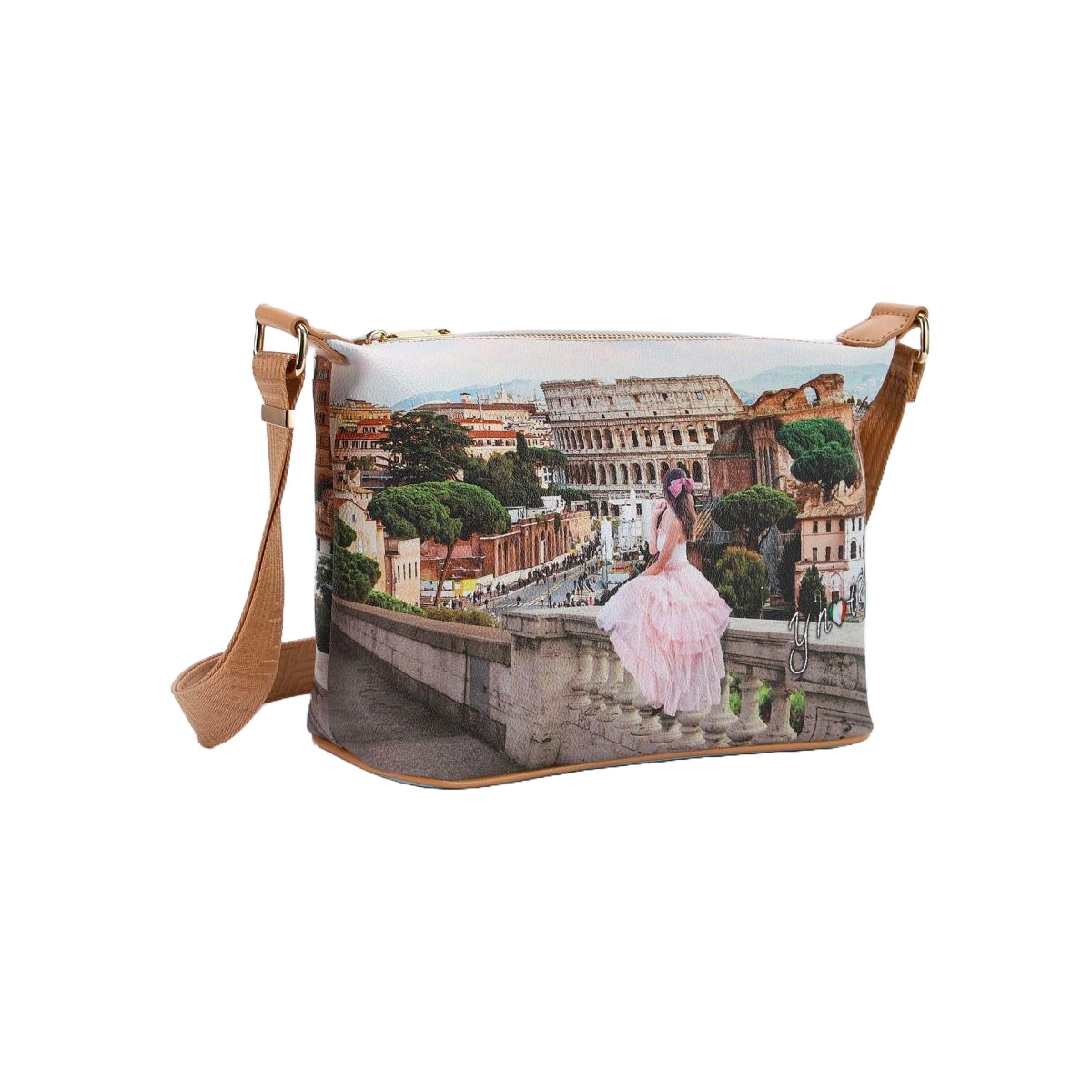 Borsa Donna a Spalla Ynot? Yes Bag Stampa Città Small Borse - vista 5