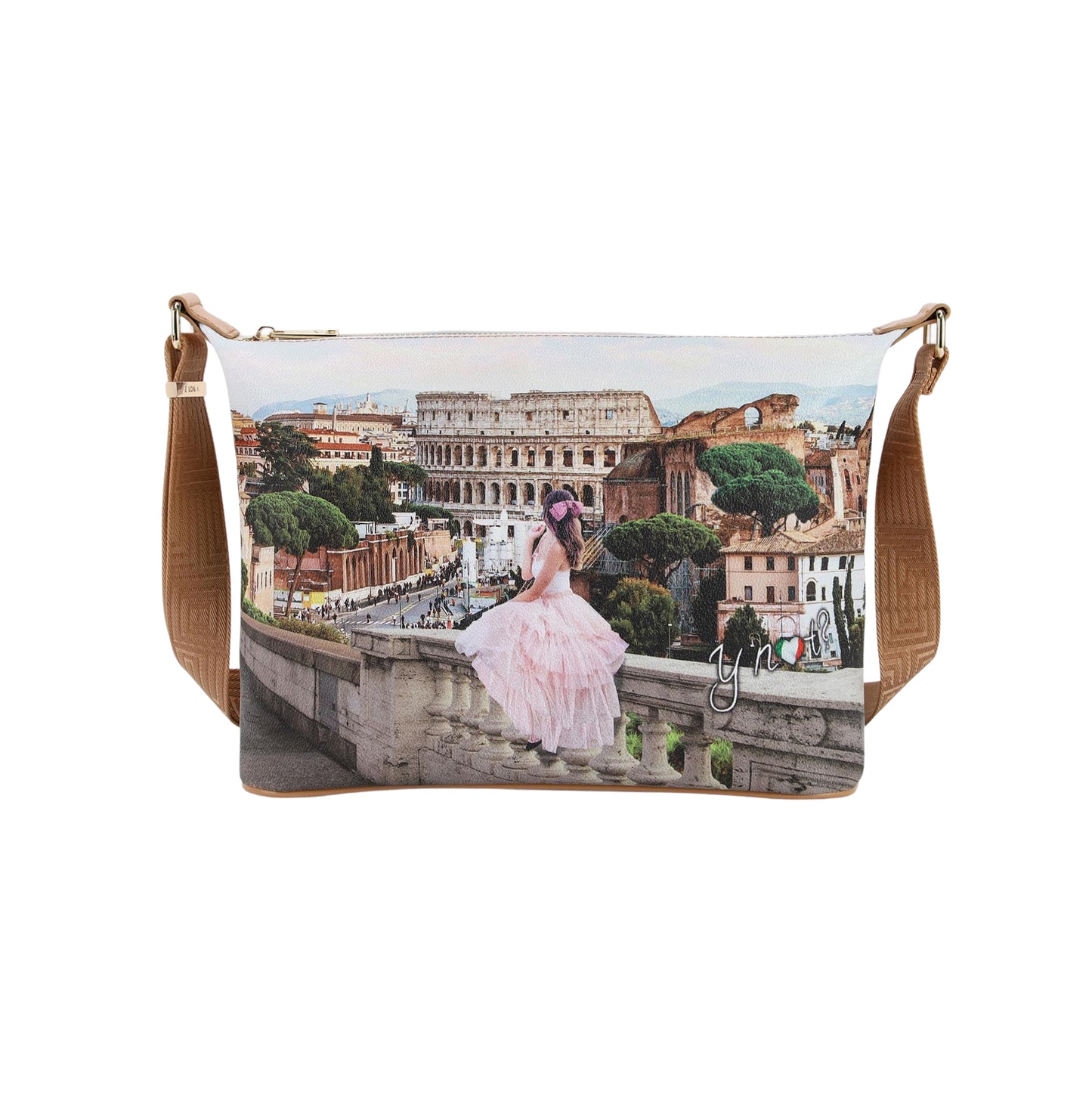 Borsa Donna Hobo Ynot? Yes Bag Stampa Città Easy Large con Tracolla Borse - foto prodotto