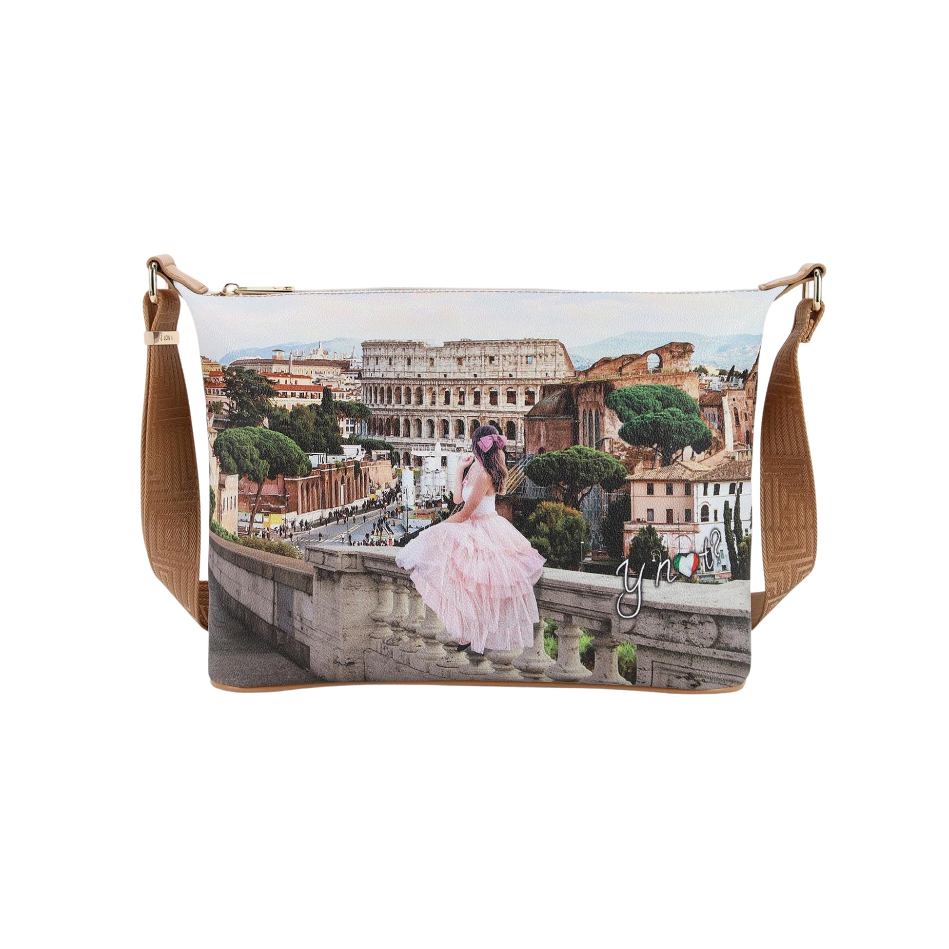 Borsa Donna Hobo Ynot? Yes Bag Stampa Città Easy Large con Tracolla Borse - foto prodotto