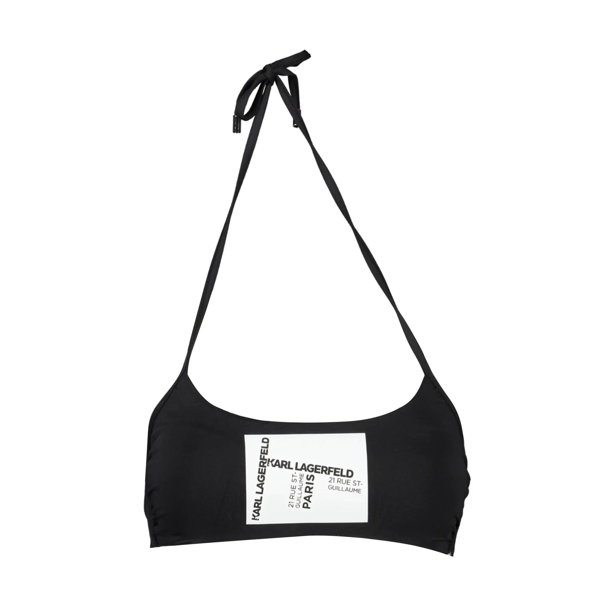 Karl Lagerfeld Beachwear Costume Mare Donna Nero Stampa Logo - foto prodotto